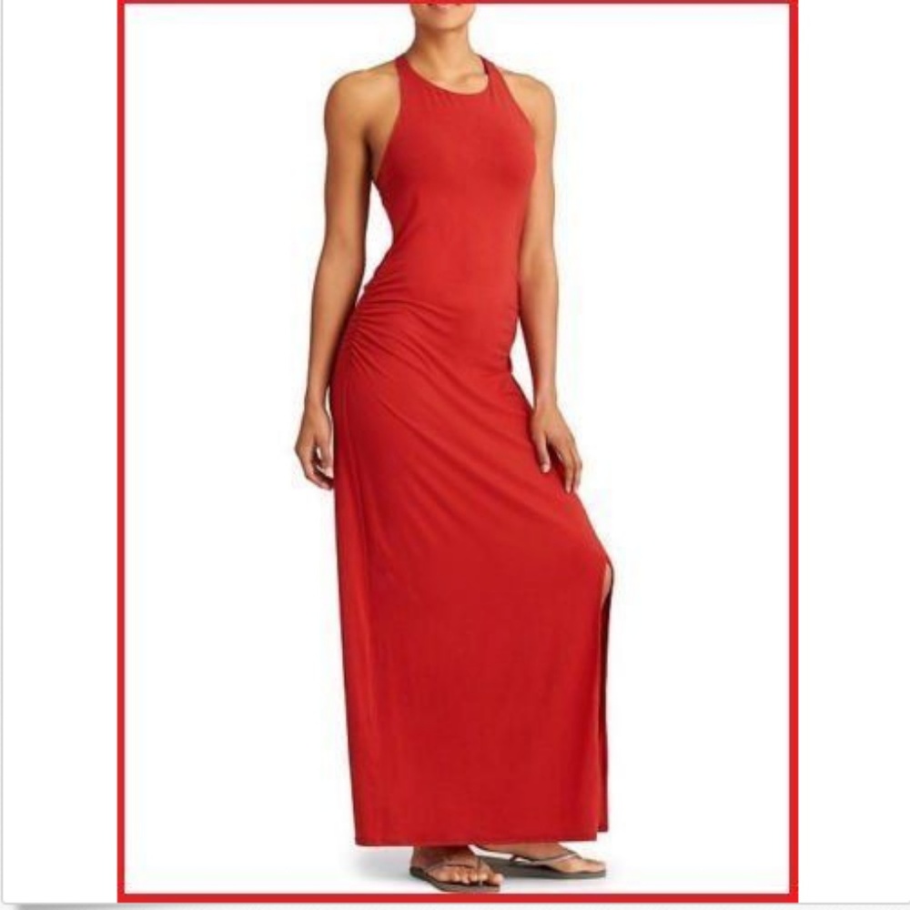 Athleta Saffron Red Serenity Maxi Dress